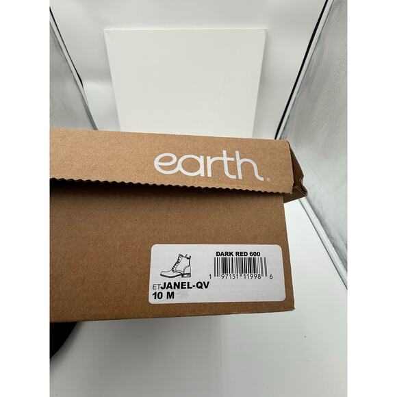 Earth® Dark 600 Red Leather Boots Women's size 10M Janel-QV - Picture 10 of 15